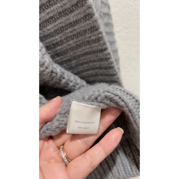 NAKEDCASHMERE AUGUSTINA CROP CASHMERE CARDIGAN Large “Gray” - Picture 7 of 10